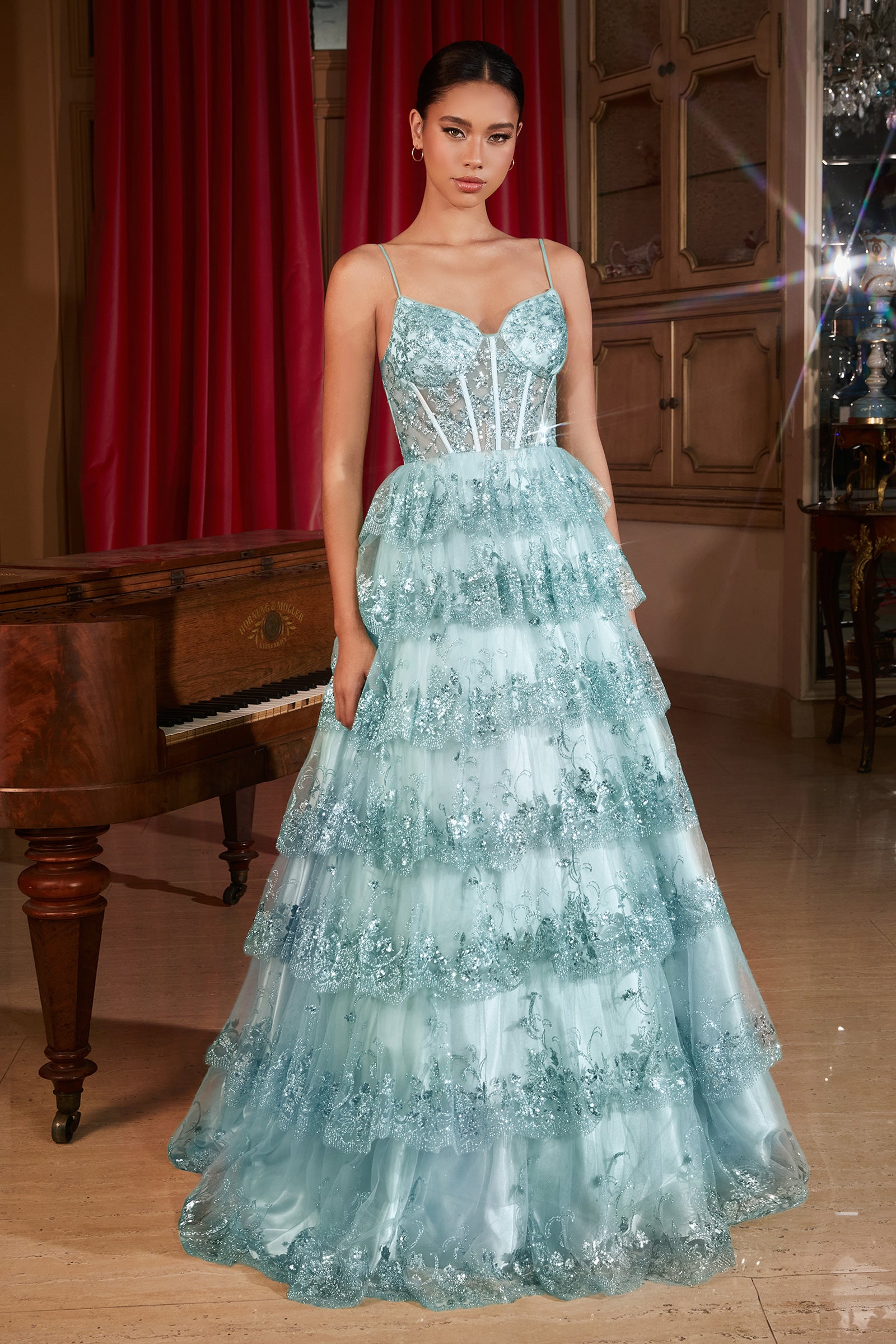 LaDivine KV1108 Prom Dress - Blue | NewYorkDress LaDivine KV1108 Prom Dress - Blue | NewYorkDress